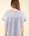 Light Gray VERY J Nochted Short Sleeve Washed T-Shirt