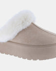 Weeboo Thick Bottom Fur Trim Snow Slippers