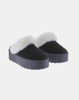 Weeboo Thick Bottom Fur Trim Snow Slippers