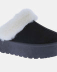 Weeboo Thick Bottom Fur Trim Snow Slippers