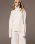 Basic Bae Turtleneck Dropped Shoulder Long Sleeve Sweater