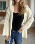 Sequin Detail Long Sleeve Hooded Cardigan