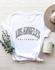 Lavender LOS ANGELES CALIFORNIA Round Neck T-Shirt