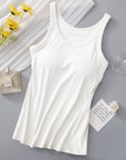 Light Gray Round Neck Tank with Bra