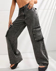 Wide Leg Jeans with Pockets