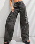 Wide Leg Jeans with Pockets