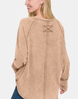 Zenana Round Neck Thumbhole Long Sleeve T-Shirt