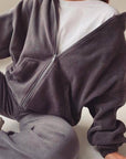 Zip Up Long Sleeve Hoodie and Joggers Set