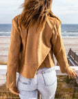 Zip-Up Suede Jacket