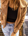 Zip-Up Suede Jacket