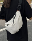 Dark Gray Large Nylon Sling Bag