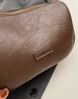 Rosy Brown PU Leather Shoulder Bag