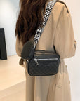 Wheat Stitching PU Leather Shoulder Bag