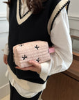 Texture Contrast Bow Wristlet