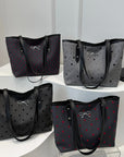 Bow Trim Polyester Tote Bag