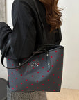 Bow Trim Polyester Tote Bag