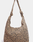 Fame Leopard Knotted Strap Shoulder Bag