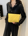 Flower Texture Polyester Clutch