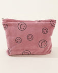 Zenana Corduroy Smile Clutch Bag