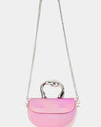 Fame Glossy Semi Circle Top Handle Bag