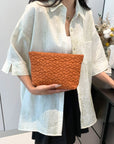 Flower Texture Polyester Clutch