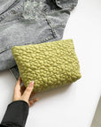 Flower Texture Polyester Clutch