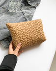 Flower Texture Polyester Clutch