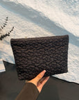 Flower Texture Polyester Clutch