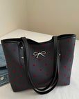 Bow Trim Polyester Tote Bag