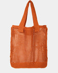 Fame Pointelle Knit Crochet Tote Bag