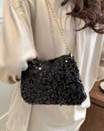 Sequin Removable Strap Shoulder Bag