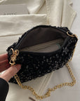 Sequin Removable Strap Shoulder Bag