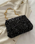 Sequin Removable Strap Shoulder Bag