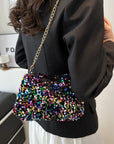 Sequin Removable Strap Shoulder Bag