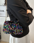 Sequin Removable Strap Shoulder Bag