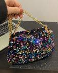 Sequin Removable Strap Shoulder Bag