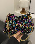 Sequin Removable Strap Shoulder Bag