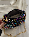 Sequin Removable Strap Shoulder Bag