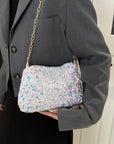 Sequin Removable Strap Shoulder Bag