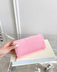 Solid Color Fluff Rectangle Wallet