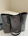 Bow Trim Polyester Tote Bag