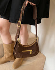 Suede Adjustable Strap Shoulder Bag