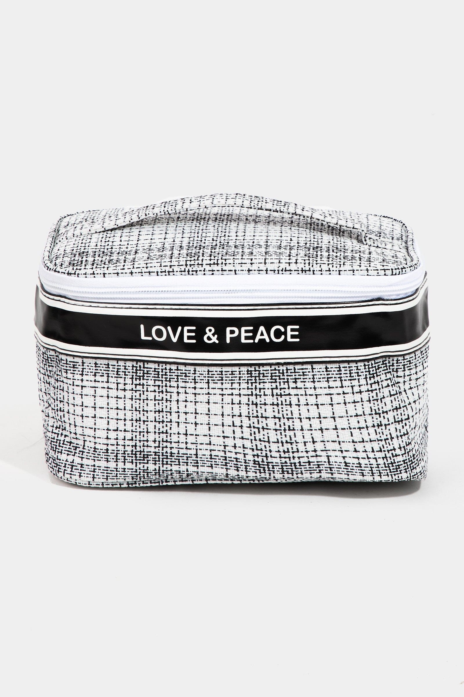 Fame Love &amp; Peace Striped Handle Bag