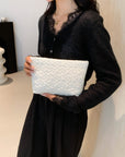 Flower Texture Polyester Clutch