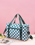 Zenana Checkered Multi-Pocket Travel Bag