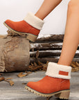 Thermal Fuzzy Block Heel Boots