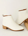 Beast Fashion PU Leather Block Heel Boots