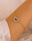 18K Gold-Plated Heart Bracelet