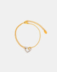 18K Gold-Plated Heart Bracelet