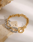 18K Gold-Plated Stainless Steel Chain Bracelet